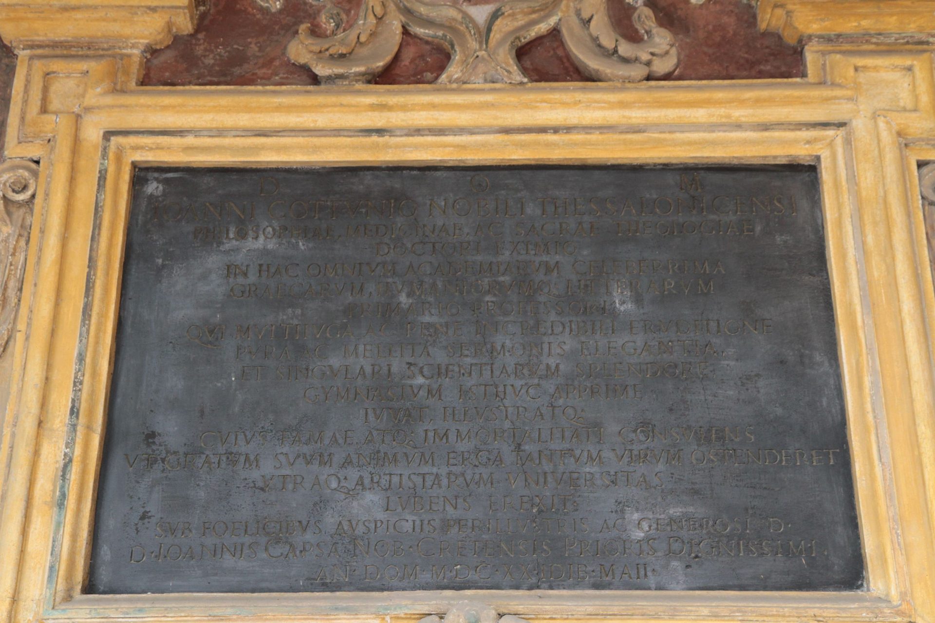 Giovanni Cottunio's memorial tablet, Palazzo Archiginnasio, Bologna (2).JPG